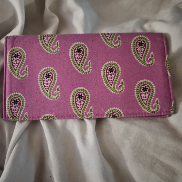 Vera Bradley Pink and Green Paisley Wallet - Picture 4 of 4
